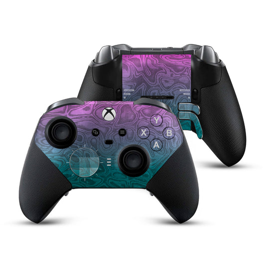 neon damascus xbox elite series 2 controller skin