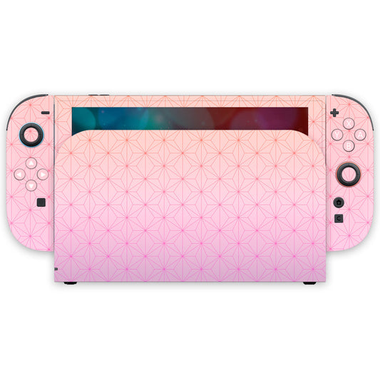 pastel asanoha nintendo switch 2 skin