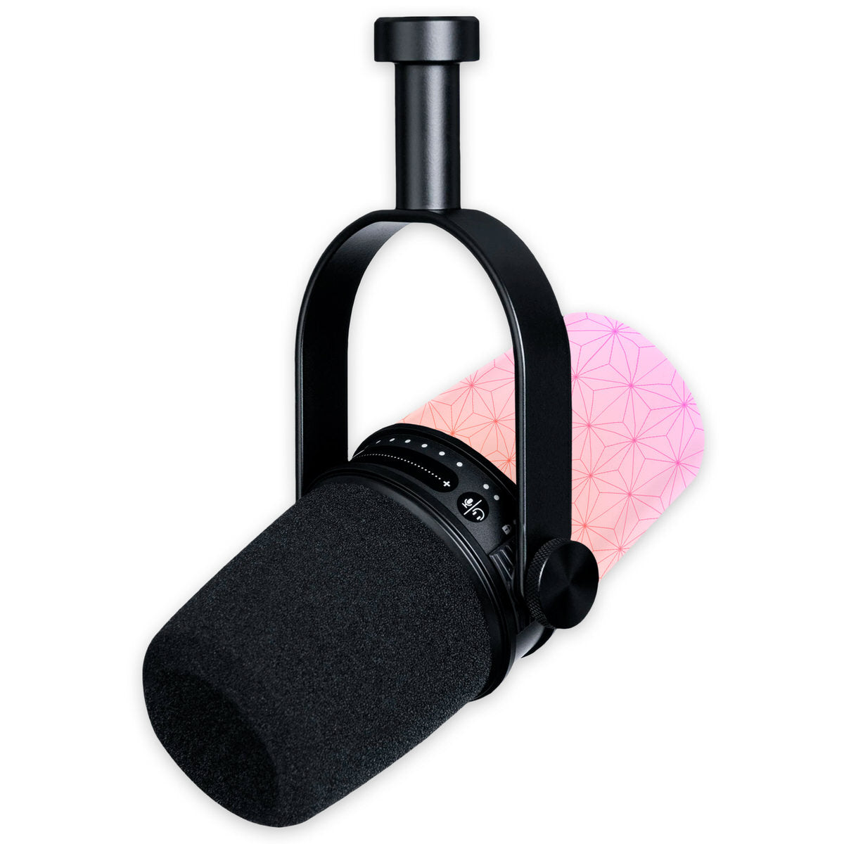 pastel asanoha shure mv7 microphone skin cover