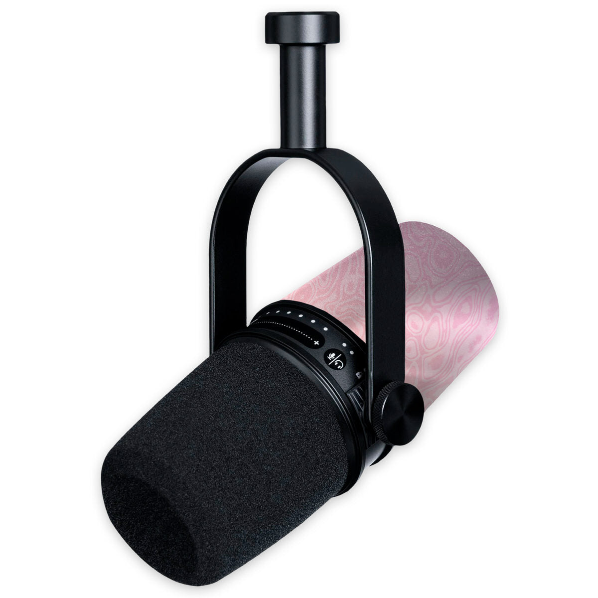 pastel damascus shure mv7 microphone skin