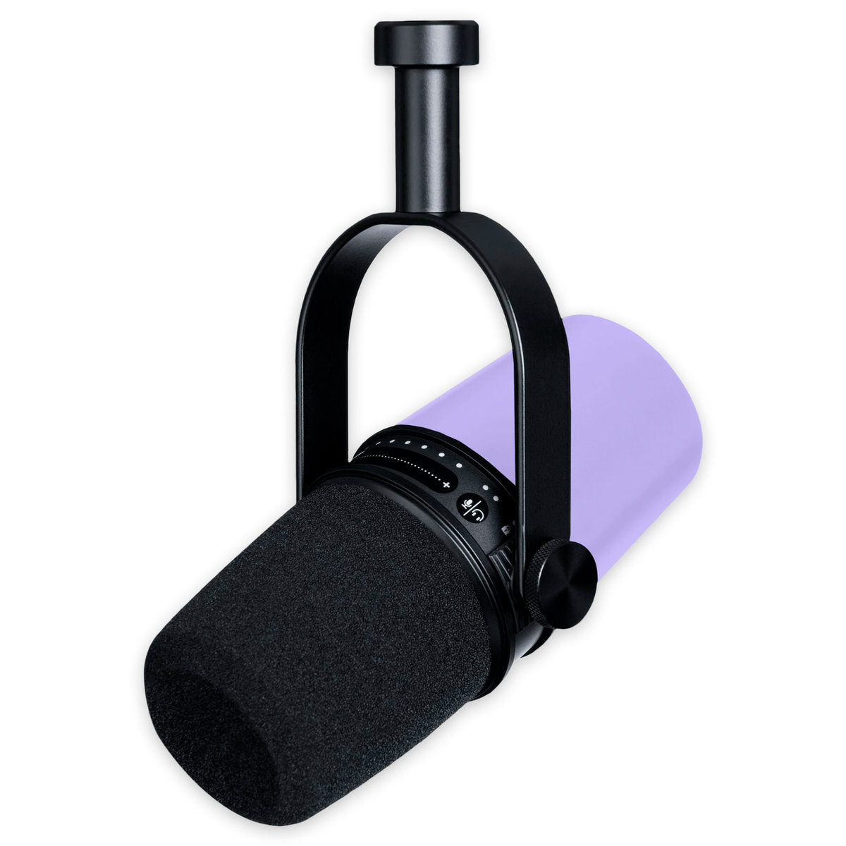 pastel lavender shure mv7 podcast microphone skin
