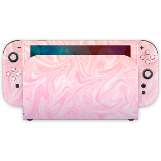 pastel liquid marble nintendo switch 2 skin