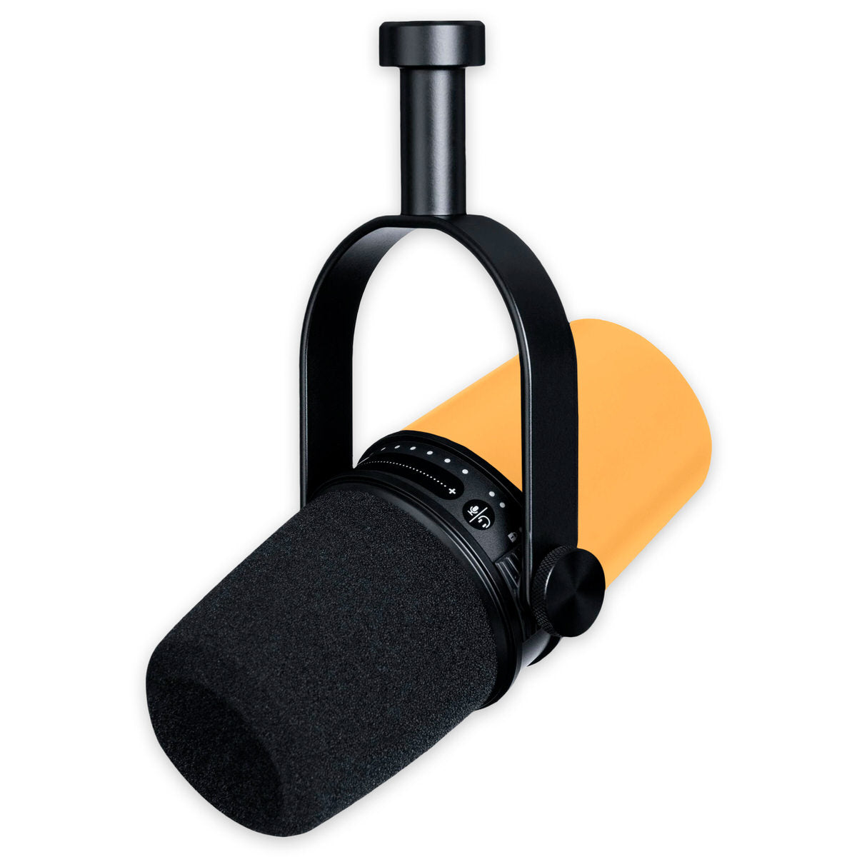 pastel orange shure mv7 microphone skin