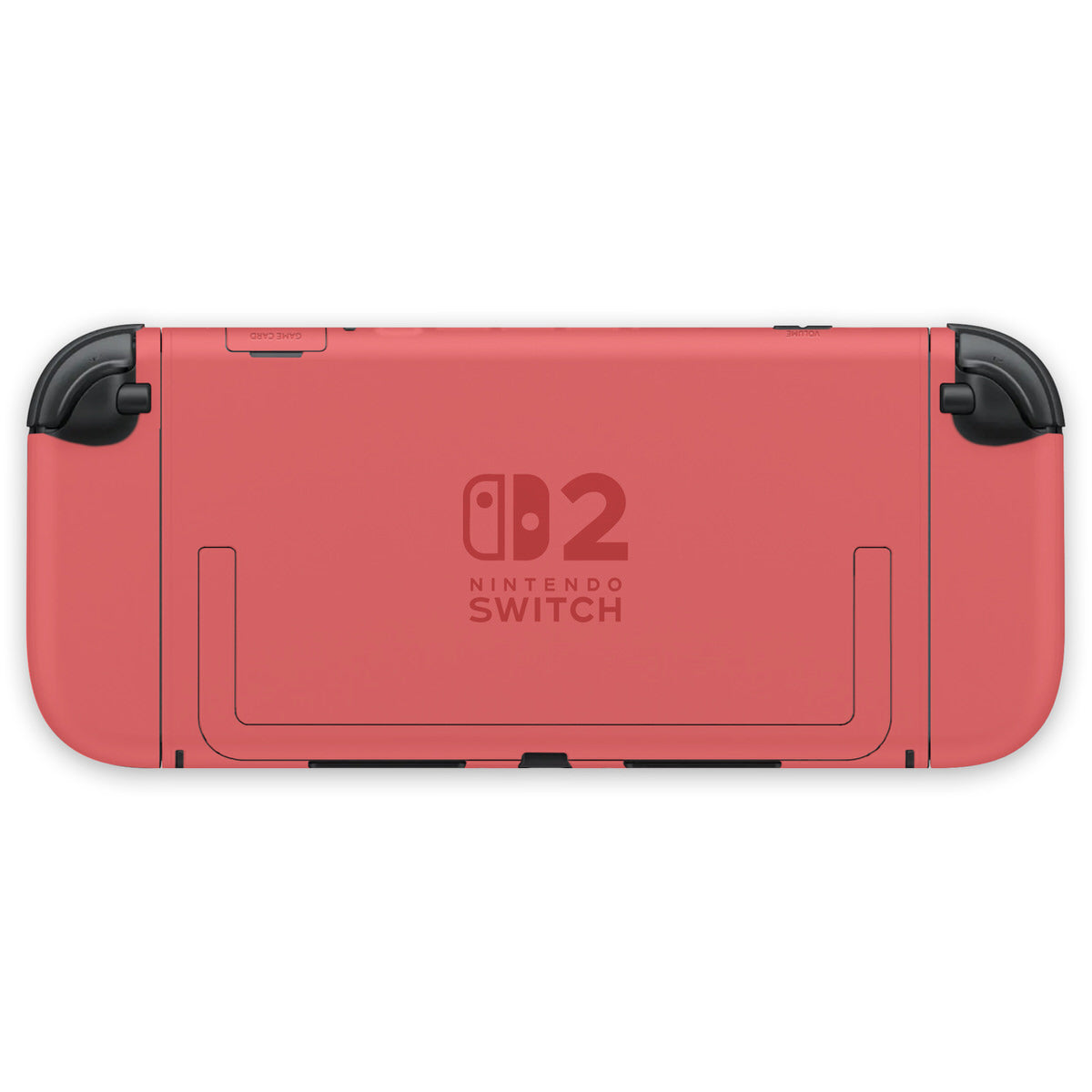 pastel red nintendo switch 2 console & joycon wrap skin