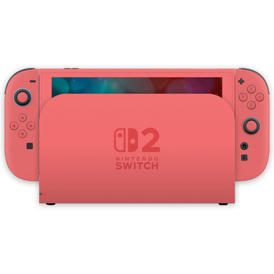 pastel red nintendo switch 2 skin