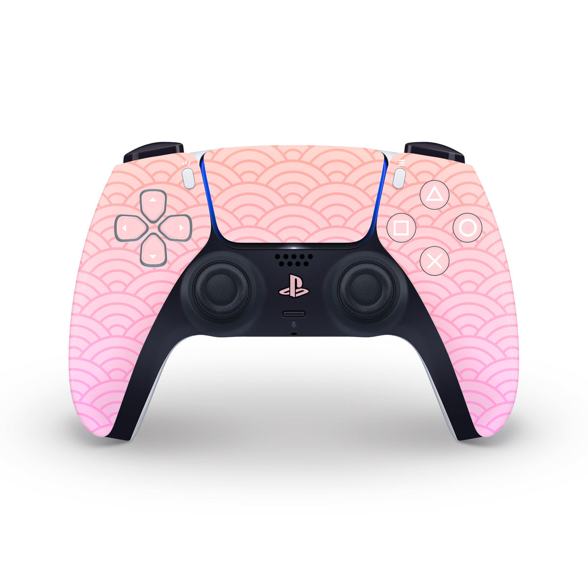 pastel seigaiha waves ps5 controller skin