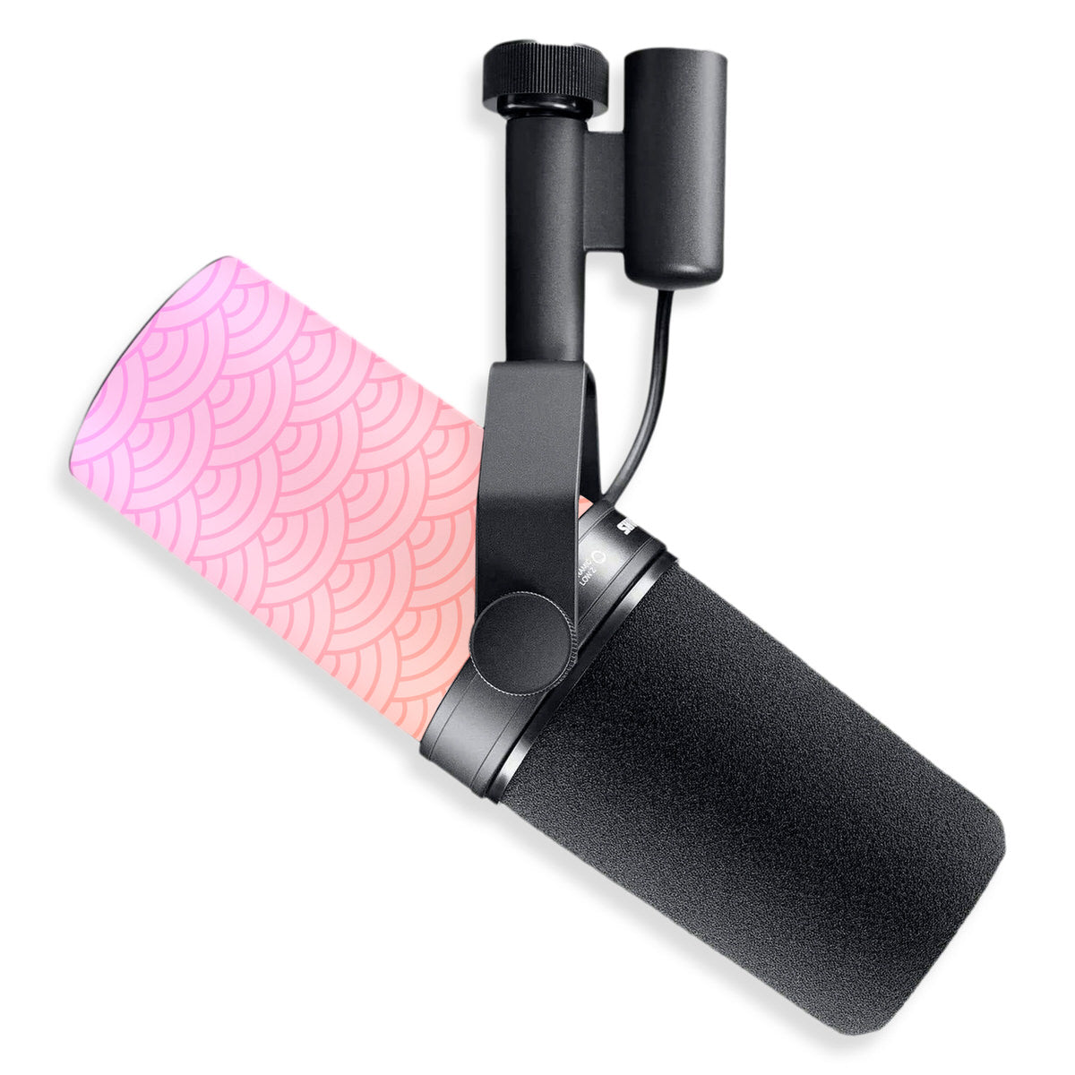 pastel seigaiha waves hure sm7b microphone cover skin