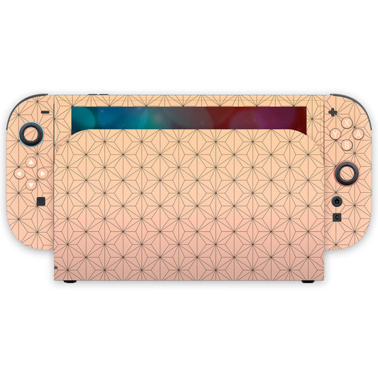 peach asanoha nintendo switch 2 skin