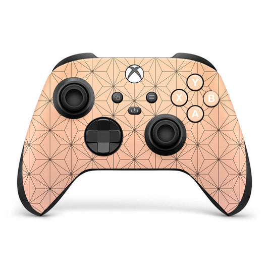 peach asanoha xbox series x controller skin