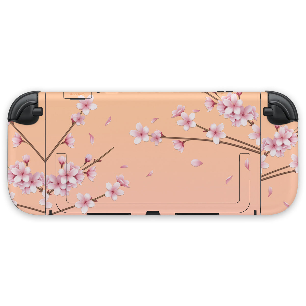 peach cherry blososm nintendo switch 2 console & joycon skin