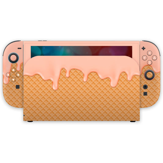 peach ice cream nintendo switch 2 skin