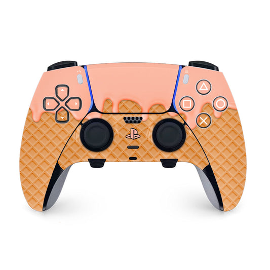 peach ice cream ps5 dualsense edge controller skin