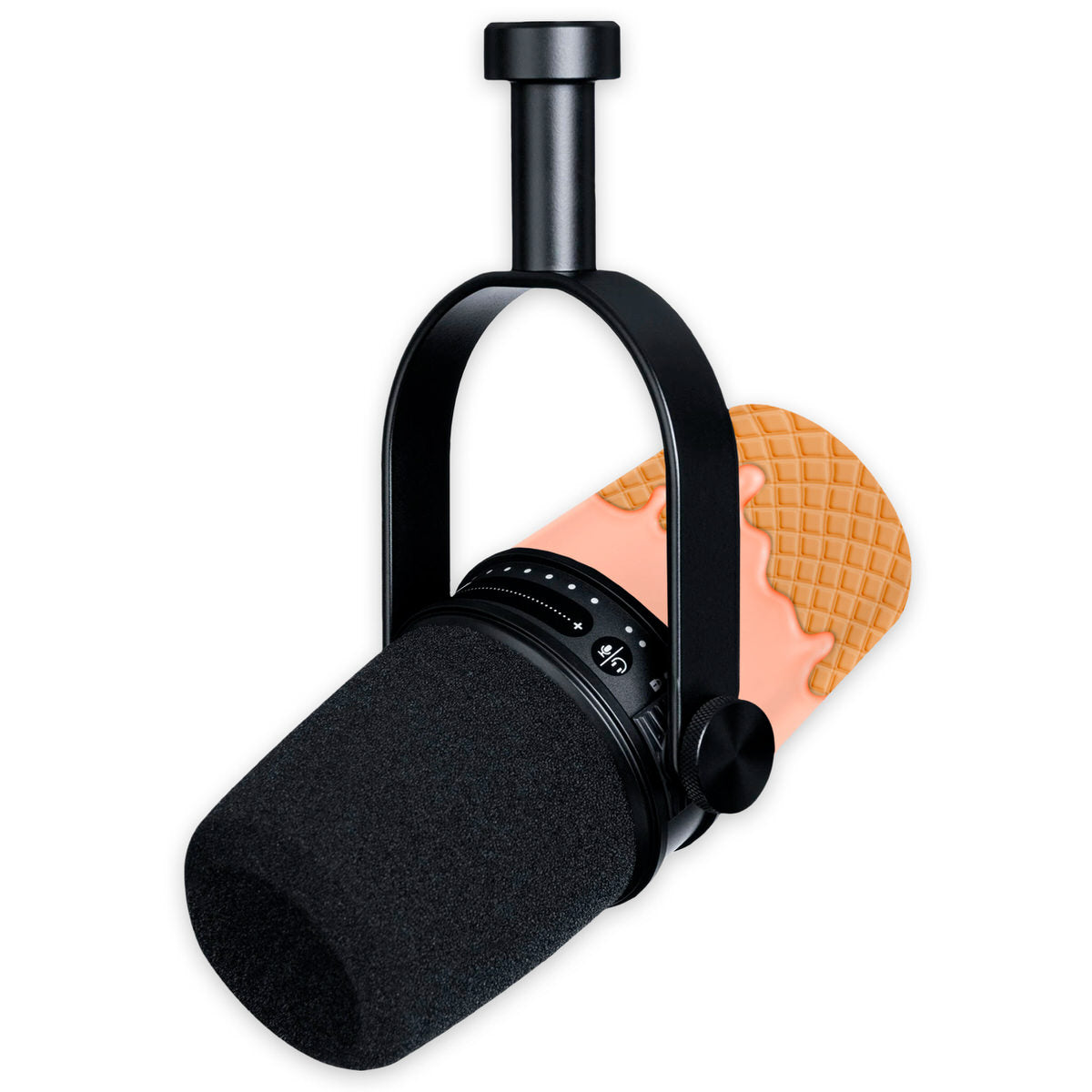peach ice cream shure mv7 microphone skin