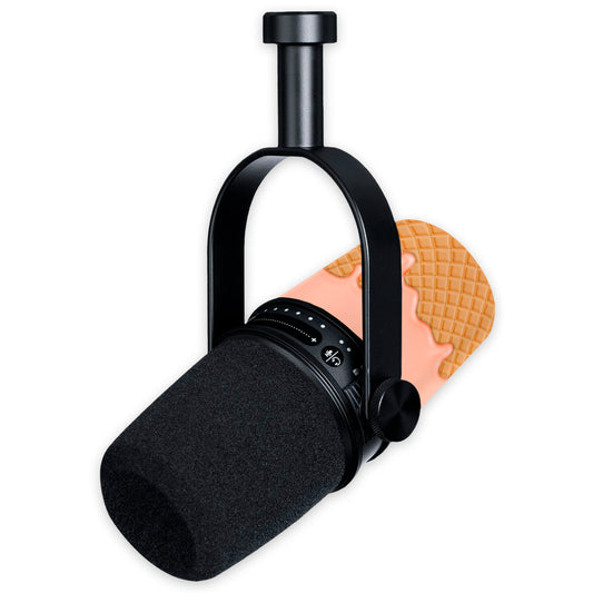peach ice cream shure mv7 microphone skin