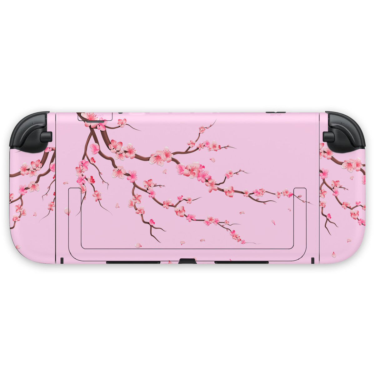 pink cherry blossom nintendo switch 2 console & joycon skin