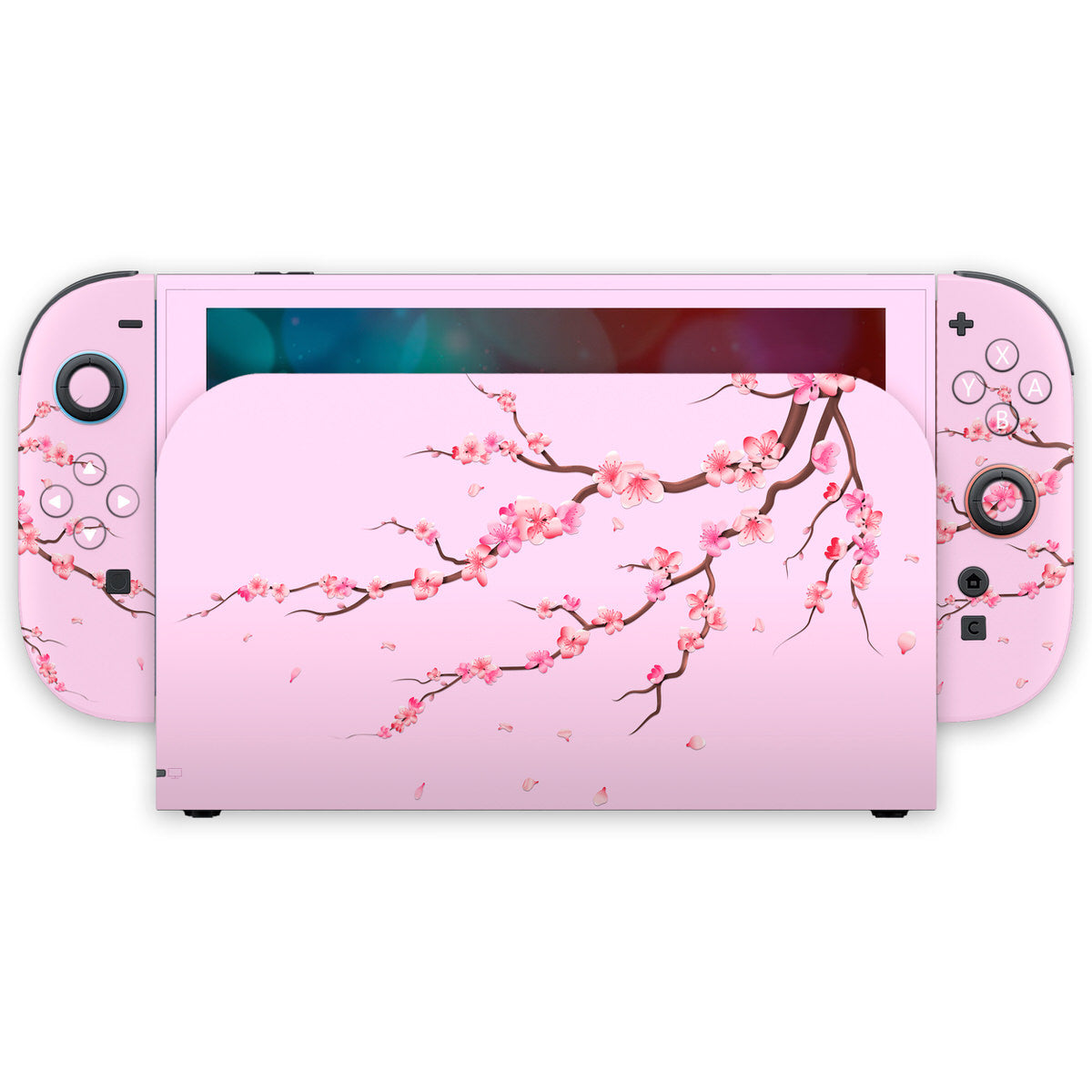pink cherry blossom nintendo switch 2 skin