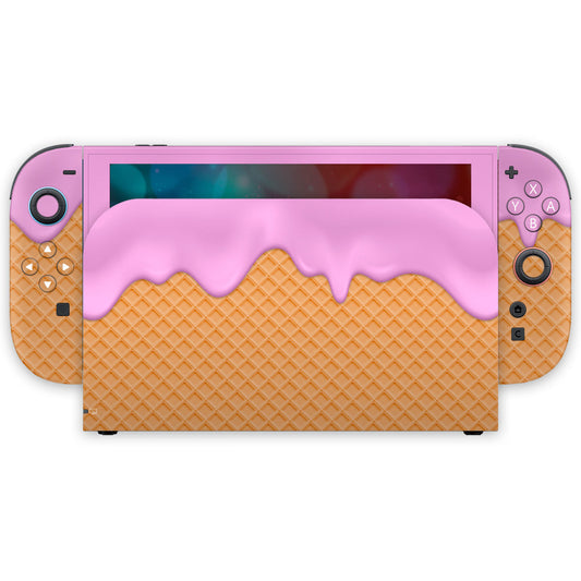 pink ice cream nintendo switch 2 skin