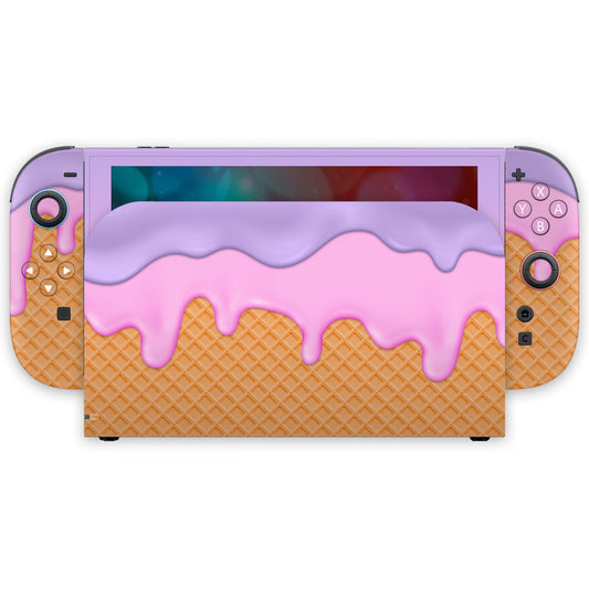 pink & purple ice cream nintendo switch 2 skin