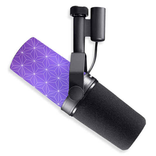 purple asanoha shure sm7b microphone skin