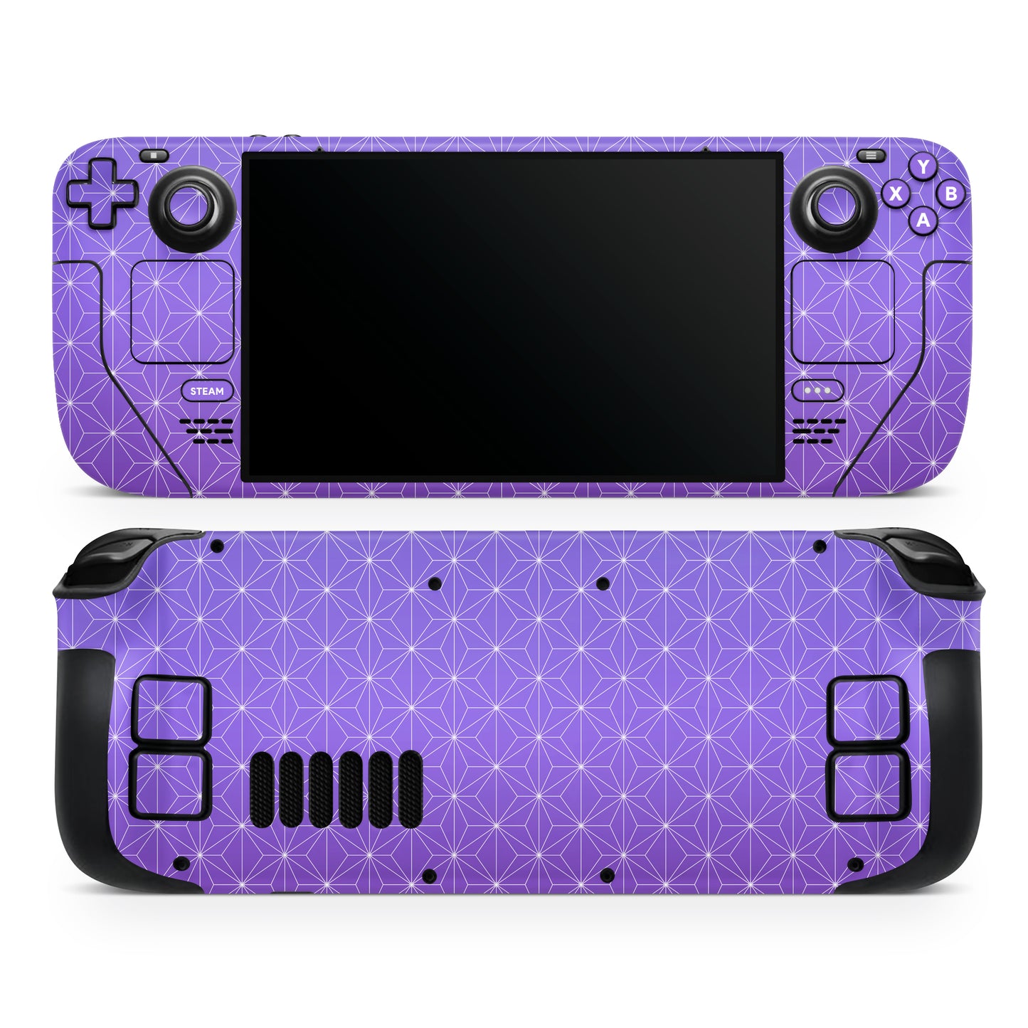 purple asanoha steam deck oled skin