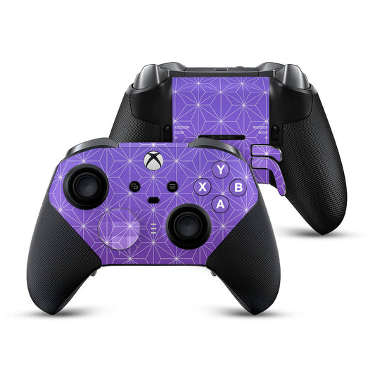 purple asanoha xbox elite series 2 controller decal skin