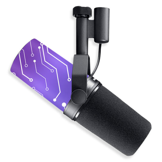 purple cybernetic shure sm7b microphone skin