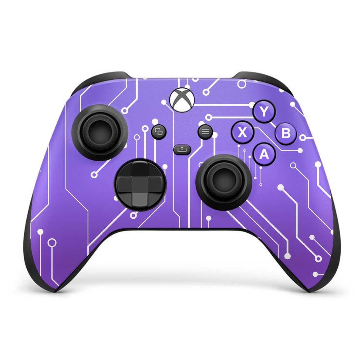 purple cybernetic xbox series x controller skin