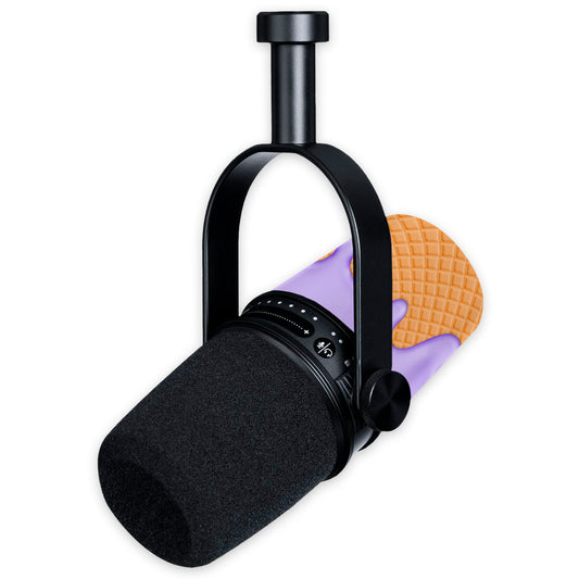 purple ice cream shure mv7 microphone skin