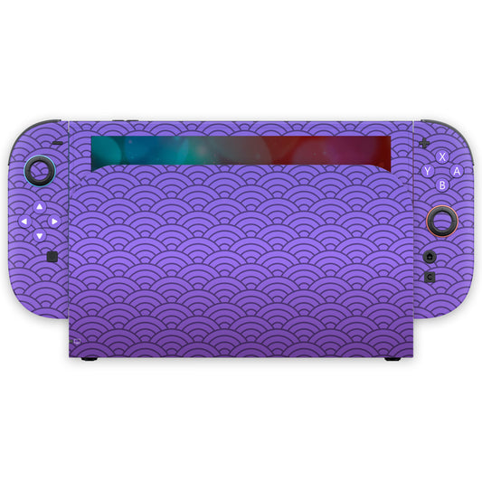 Purple Seigaiha Waves Nintendo Switch 2 Skin