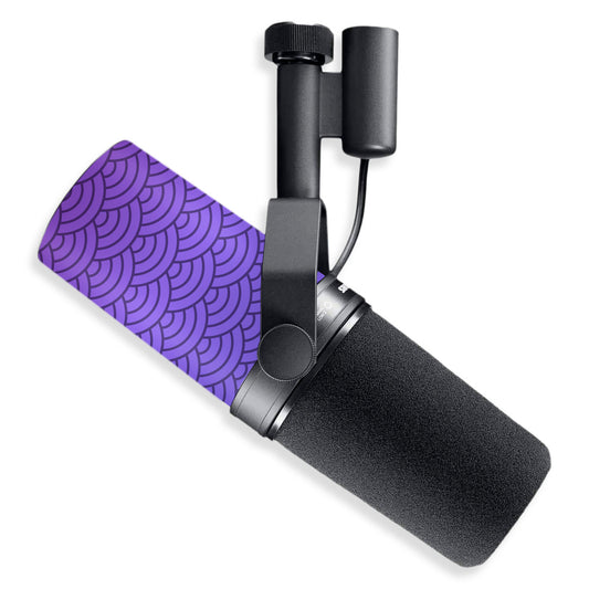 purple seigaiha waves shure sm7b microphone skin
