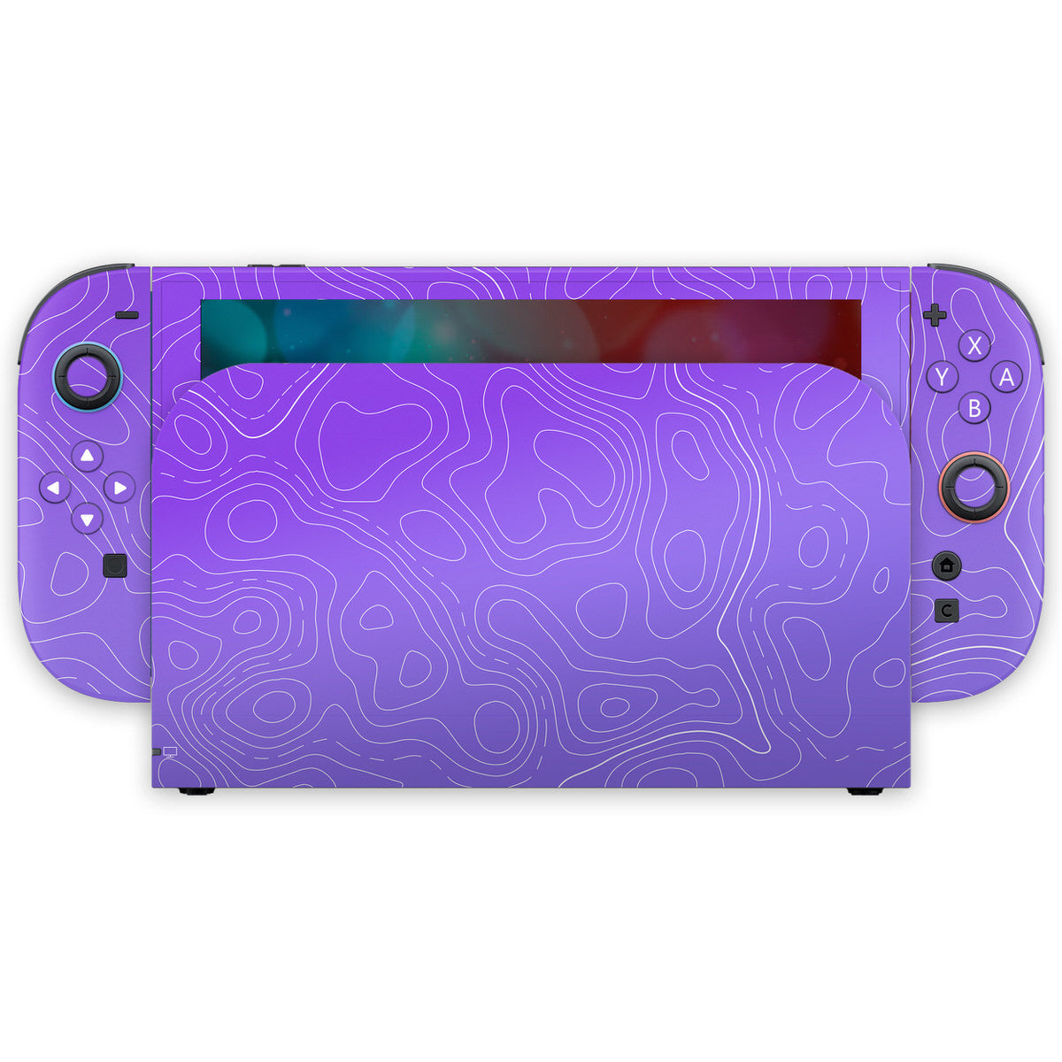 purple topographic nintendo switch 2 skin