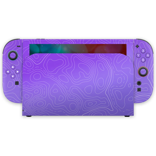 purple topographic nintendo switch 2 skin