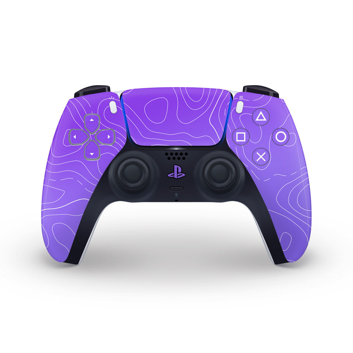 purple topographic ps5 controller skin