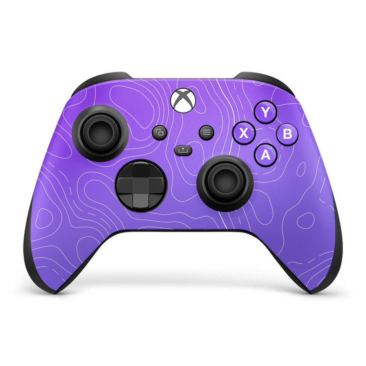 purple topographic xbox series x controller skin