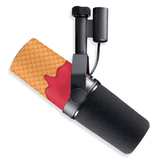 red ice cream shure sm7b microphone skin