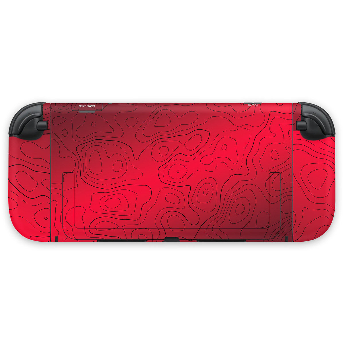 red topographic nintendo switch 2 console & joycon skin
