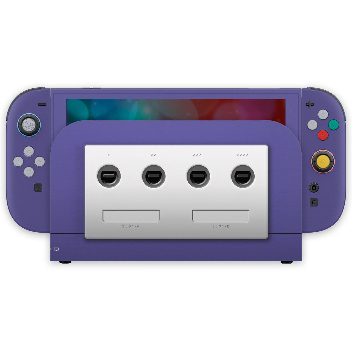 retro gamecube indigo nintendo switch 2 skin