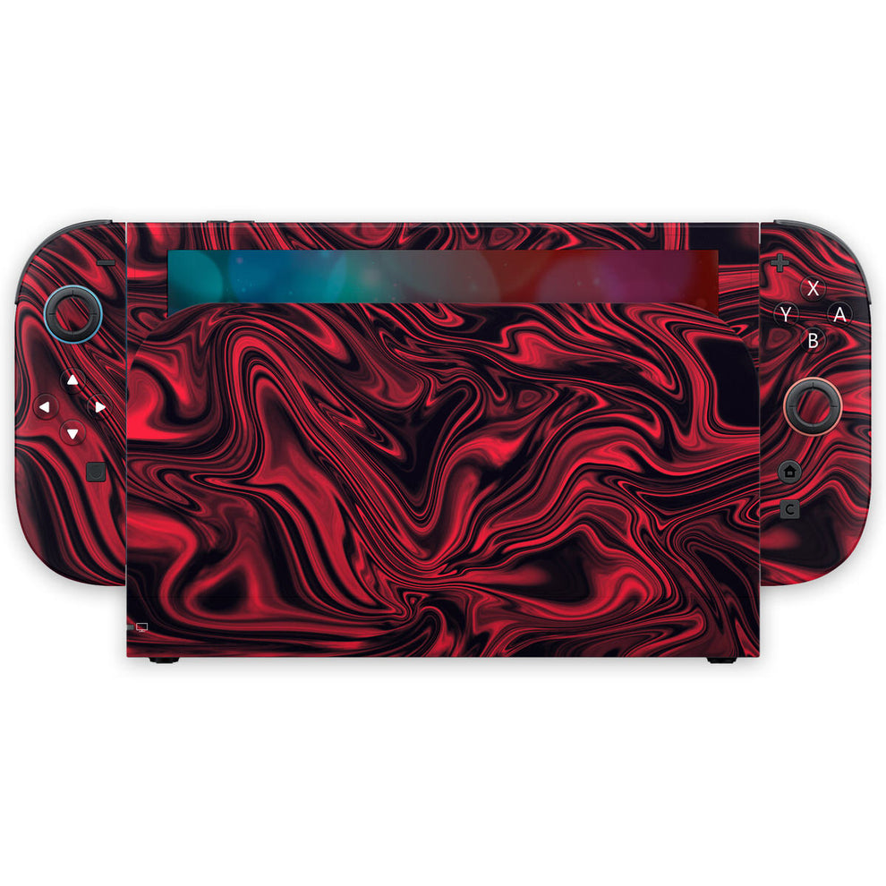 Ruby Liquid Marble Nintendo Switch 2 Skin – GhostlyGuard
