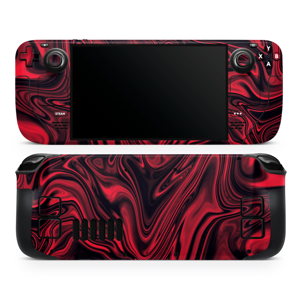 ruby liquid marble steam deck oled skin