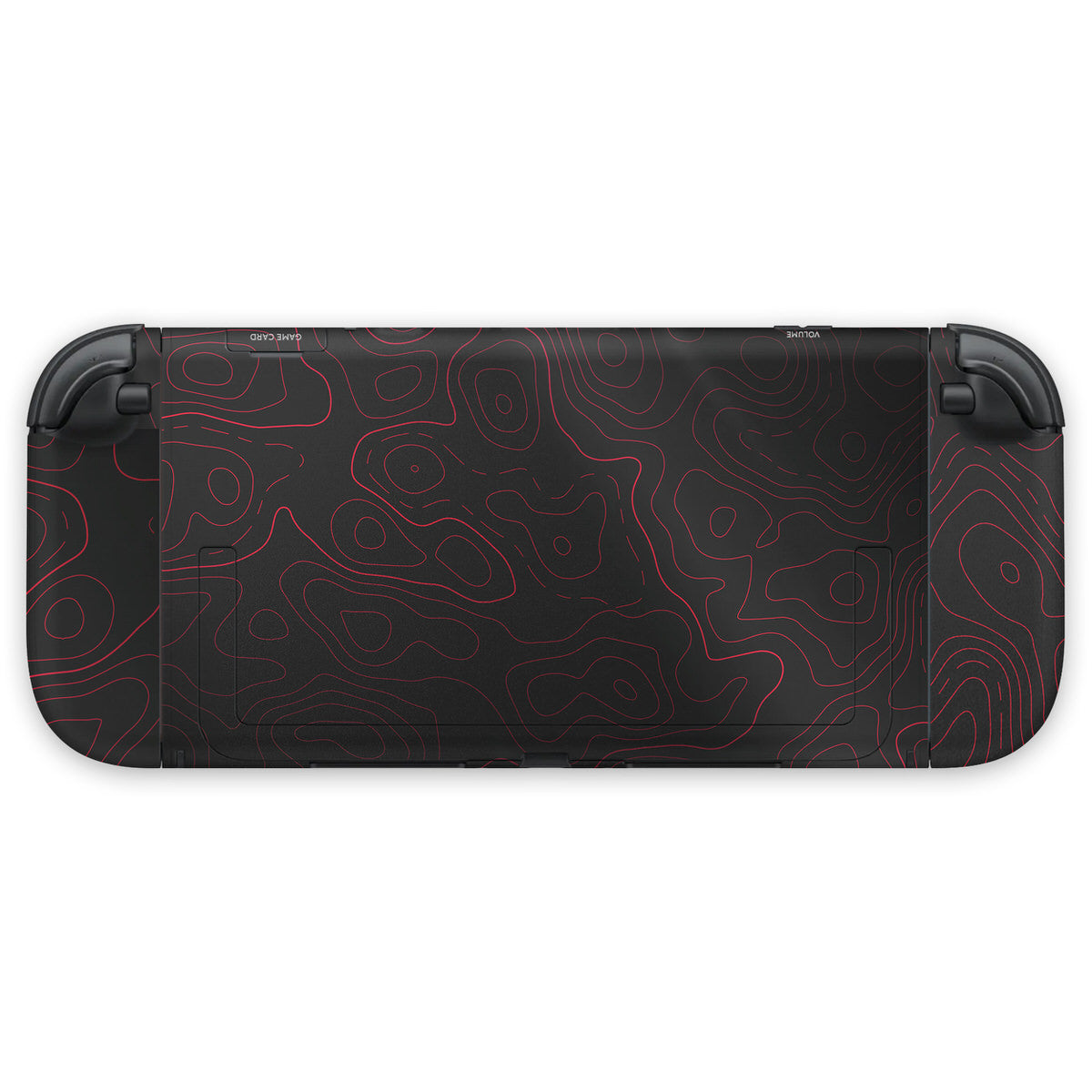 ruby topographic nintendo switch 2 joycon & console skin