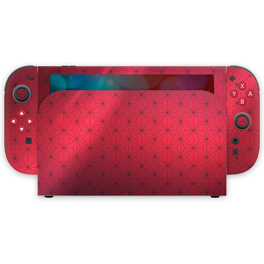 scarlet asanoha nintendo switch 2 skin