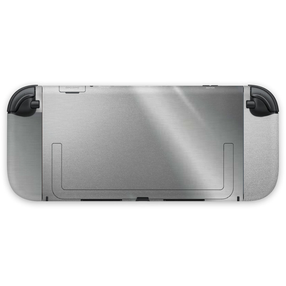 silver steel nintendo switch 2 console & joycon skin
