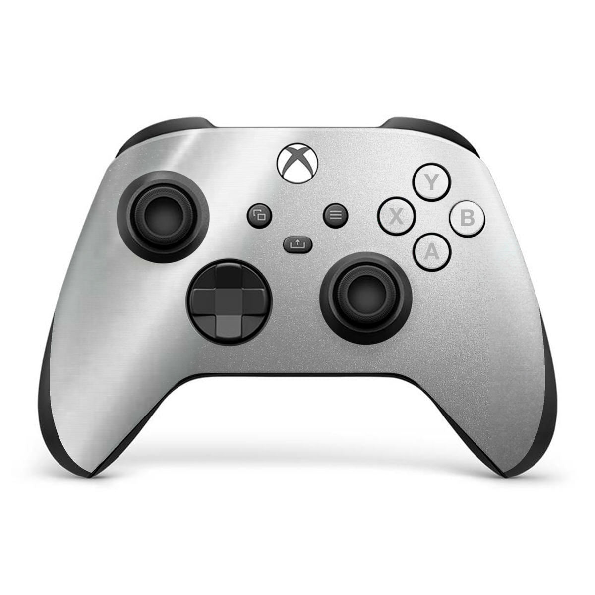 silver steel xbox series x controller skin