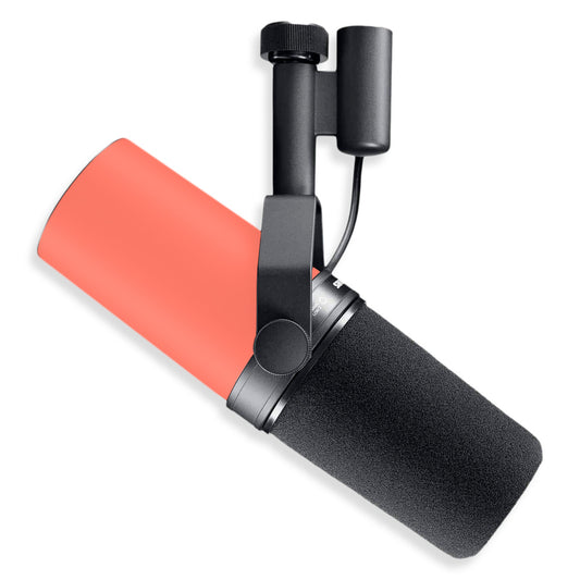 sunset coral shure sm7b microphone skin