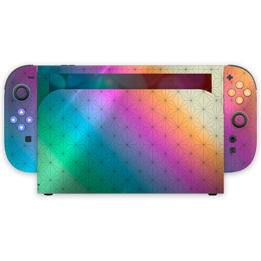 titanium asanoha nintendo switch 2 skin