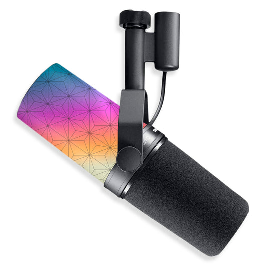 titanium asanoha shure sm7b microphone skin