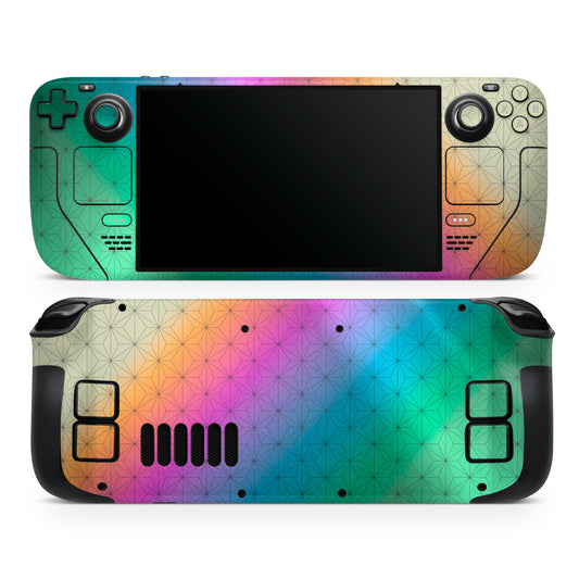 titanium asanoha valve steam deck skin