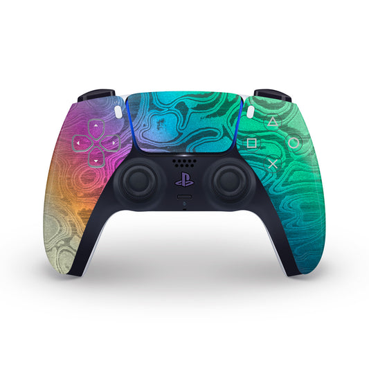titanium damascus ps5 controller skin