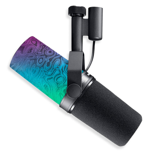 Titanium Damascus Shure SM7B Microphone Skin