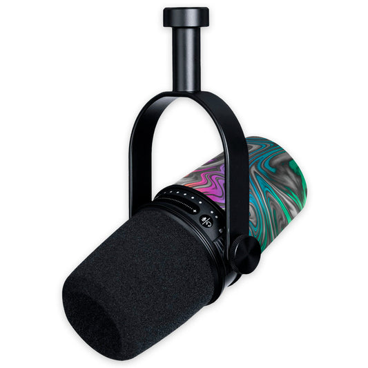 titanium liquid marble shure mv7 microphone skin